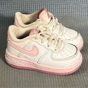 Nike Air Force 1 Low ‘Pink Foam’ Athletic Sneakers CZ1691-107 Toddler Size 4C